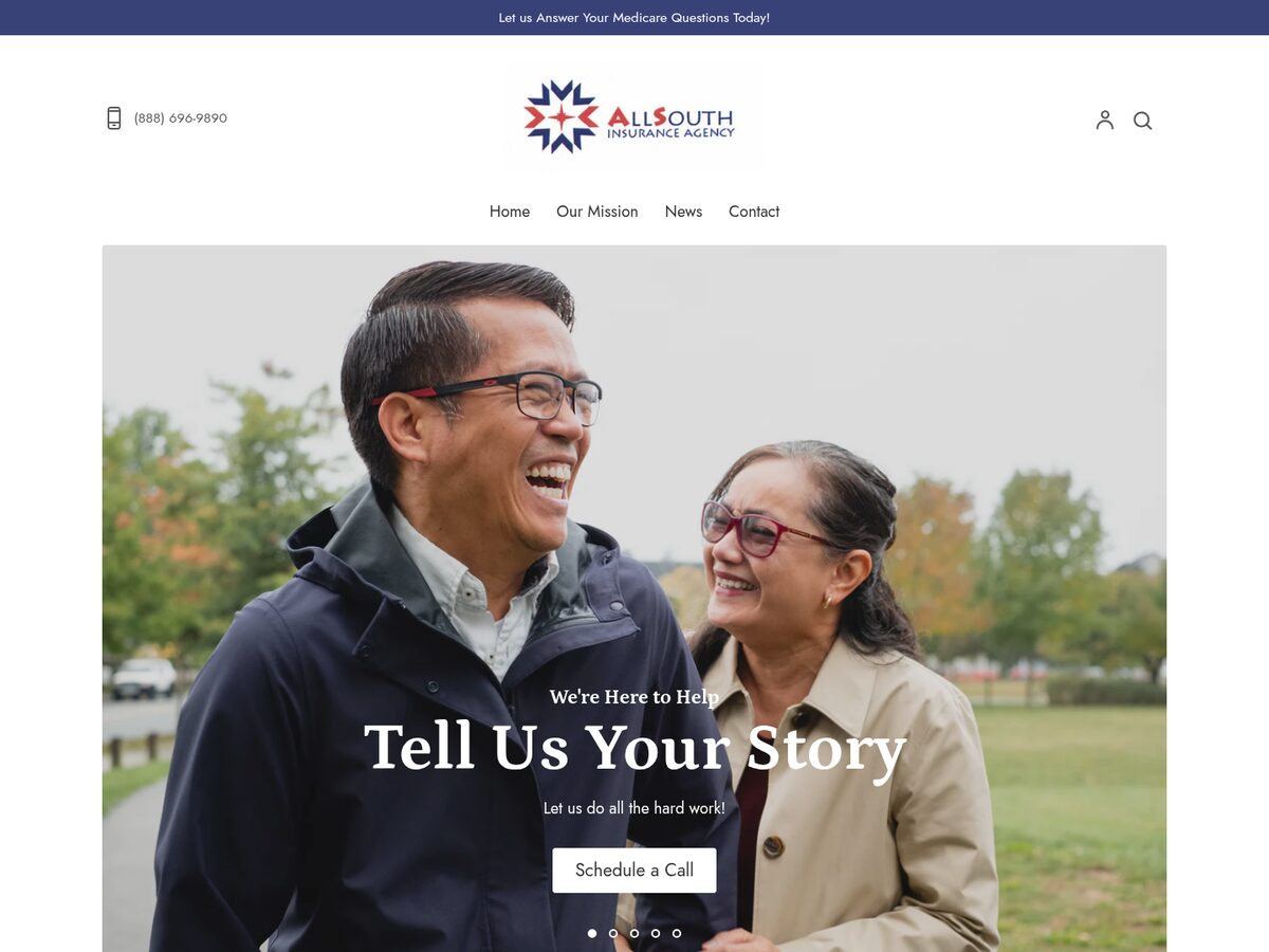 AllSouth Insurance Agency website screenshot