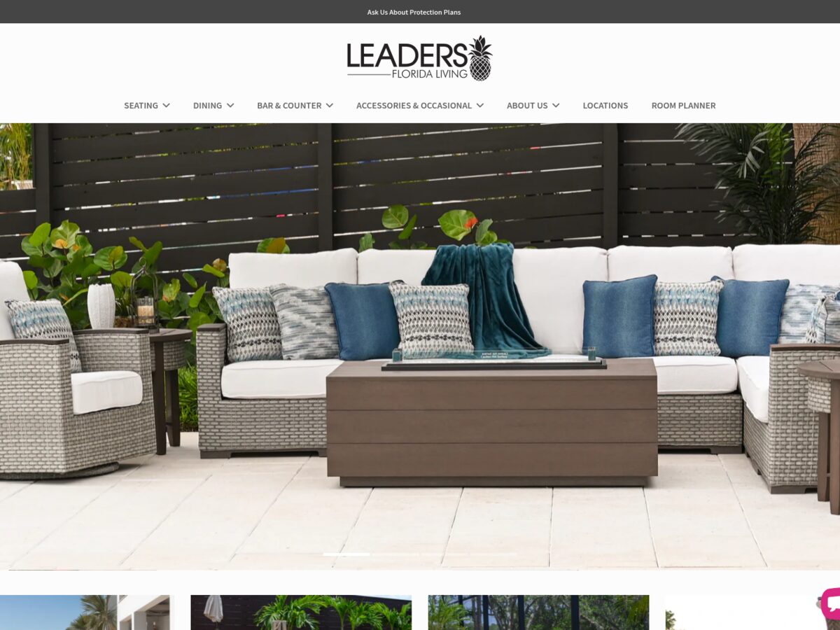 Leaders Furniture website screenshot